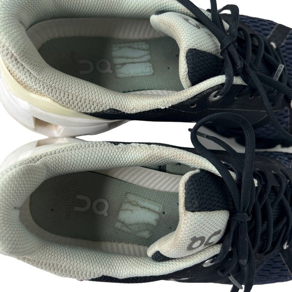 ON Cloudflyer Womens Size 9 Running Shoes Black White Mint Green - Picture 6 of 12